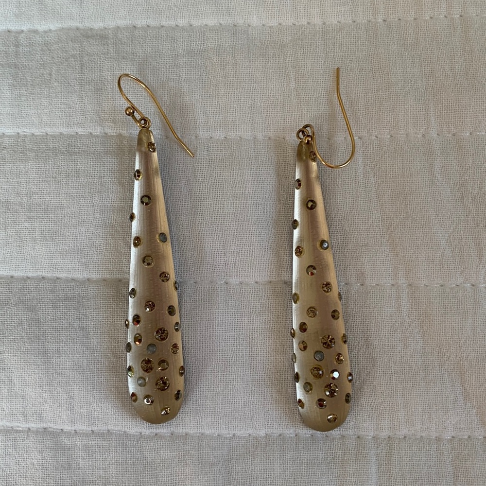 Alexis Bittar light bronze drop earrings
